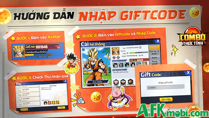Tổng hợp gift code game Combo Thức Tỉnh mới nhất trong tháng 0 Tổng hợp gift code game Combo Thức Tỉnh mới nhất trong tháng 0
