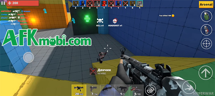 Hyperwar game FPS cho phép người chơi sử dụng tận 5 vũ khí khác nhau trong trận đấu 3