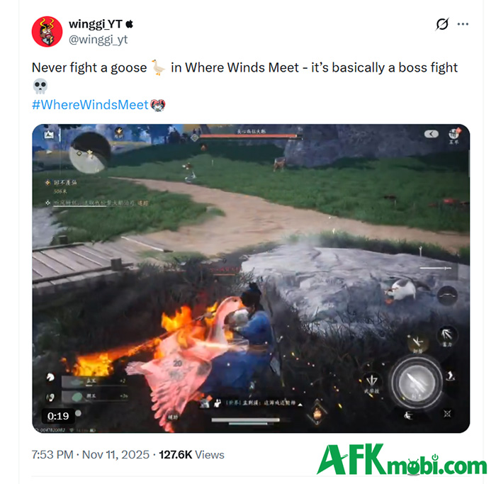 Where Winds Meet Mobile và những câu chuyện khó đỡ về... Goose - Ngỗng 1 Where Winds Meet Mobile và những câu chuyện khó đỡ về... Goose - Ngỗng 1