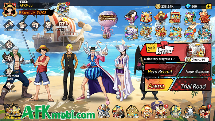 One Piece: Grand Line Duel game chiến thuật đấu tướng rảnh tay màn hình ngang 3 One Piece: Grand Line Duel game chiến thuật đấu tướng rảnh tay màn hình ngang 3