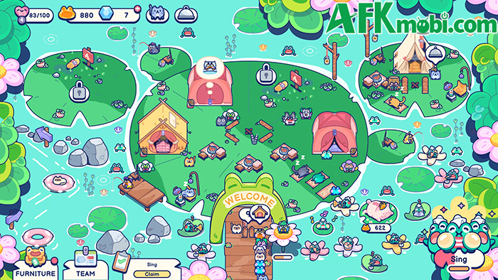 Trợ giúp chú ếch nhỏ biến ao của bản thân thành khu cắm trại tại game Pond Pals 0 Trợ giúp chú ếch nhỏ biến ao của bản thân thành khu cắm trại tại game Pond Pals 0