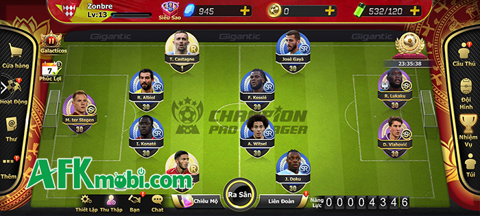 Quản lý đội bóng có phần theo kiểu đấu tướng trong game Champion Pro Manager 9 Quản lý đội bóng có phần theo kiểu đấu tướng trong game Champion Pro Manager 9