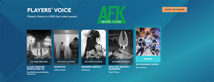 Wuthering Waves giành được giải thưởng Wuthering Waves giành được giải thưởng