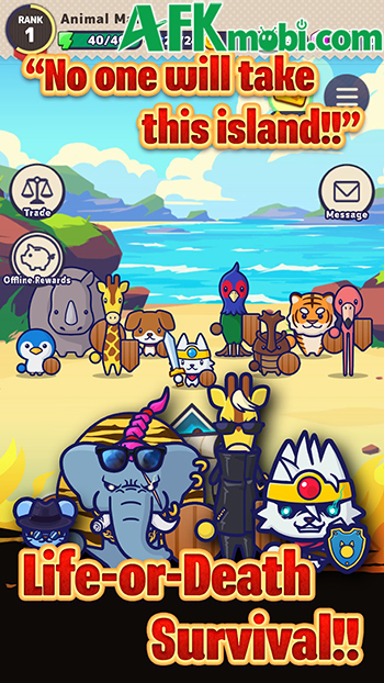 Điều khiển đội động vật trên cạn chống lại bọn sinh vật biển trong Animal Mafia 1