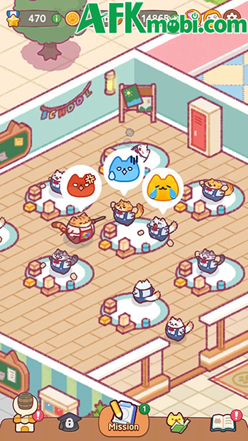 Quản lý trường học dành cho những bé mèo trong game Cat School: Idle Cute Tycoon 1