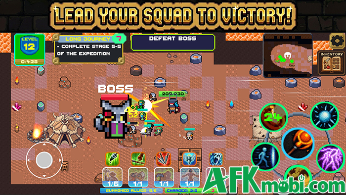 Chiến đấu chinh phục các hầm ngục trong game Dungeon Warlord: Pixel RPG 0