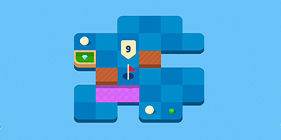 Golf Piko game giải đố cho bạn điều khiển quả bóng gôn thu thập kim cương rồi vào lỗ