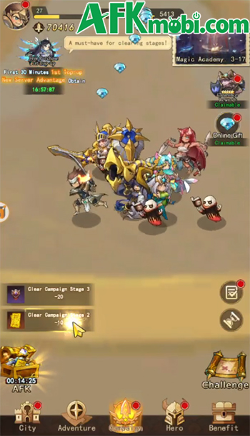 Tập hợp các anh hùng để bảo vệ lục địa trước bóng tối trong Rookie to Legend: Idle RPG 0