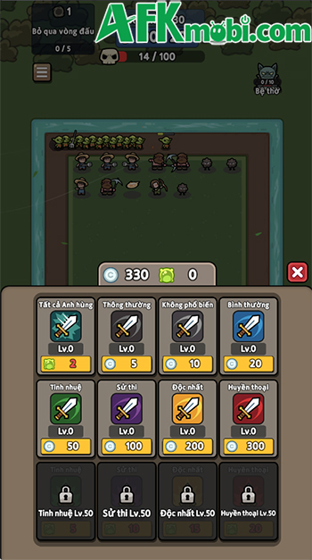 Triệu hồi ngẫu nhiên các đơn vị để phòng thủ tại game Star2 Random Defense - S2RD 4