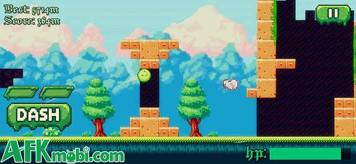 Cố gắng cho chú slime nhỏ di chuyển xa nhất có thể trong game SlimyLeap 0 Cố gắng cho chú slime nhỏ di chuyển xa nhất có thể trong game SlimyLeap 0