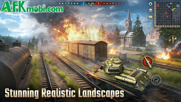 Điều khiển những mẫu xe tăng Thế chiến II chiến đấu trong game Tank Front: 15v15 Warfare 1