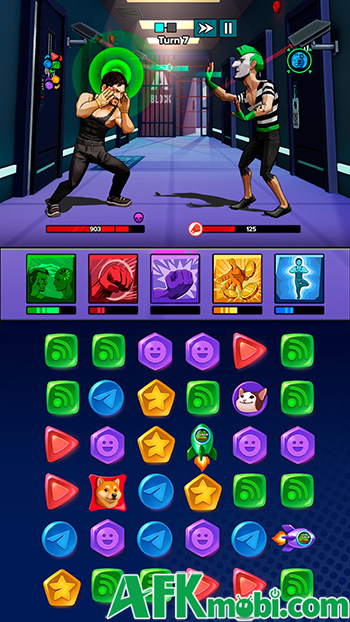 Chiến đấu bằng cách xếp khối match-3 vô cùng đơn giản trong game Total Glitch 2 Chiến đấu bằng cách xếp khối match-3 vô cùng đơn giản trong game Total Glitch 2