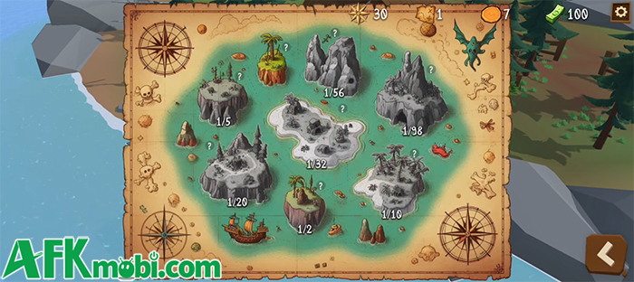 Truy tìm các rương báu trên những hòn đảo trong game Treasure Isles: Dig & Solve 3