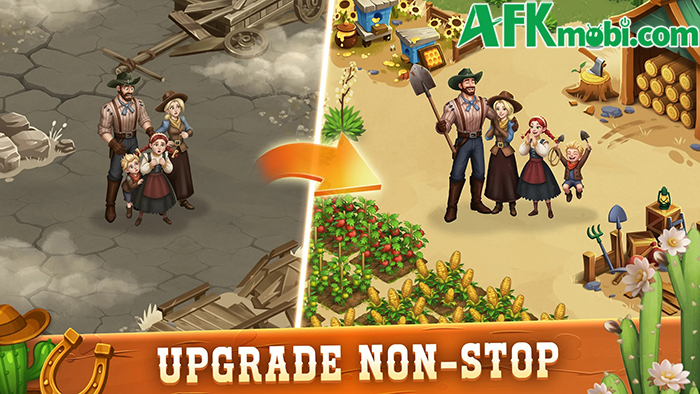 Xây dựng trang trại giữa miền Viễn Tây hoang dã tại game Westward Farm: Family Escape 1