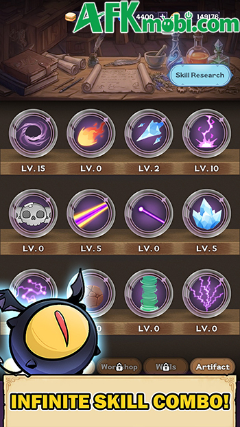 Dark Mage Defense: 66,666 với chủ đề từ bộ Sự Thức Tỉnh Của Hắc Ma Pháp Sư Sau 66666 Năm 4