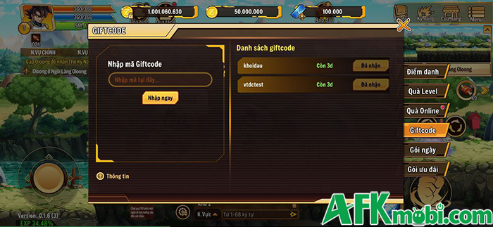 Tổng hợp gift code game Vũ Trụ Đại Chiến mới nhất trong tháng 0
