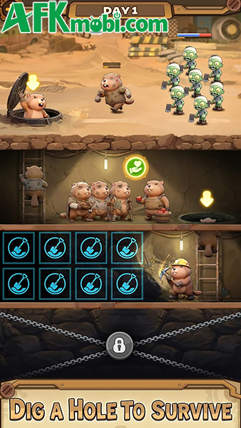 Dẫn dắt các chú sóc đất Marmot gầy dựng khu căn cứ dưới lòng đất trong Marmot Shelter 0