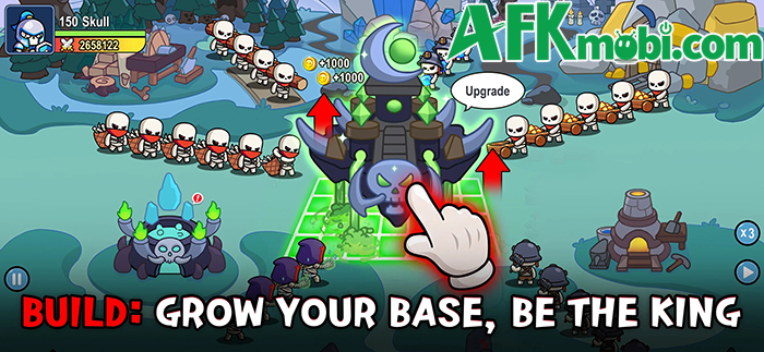 Skull Up game chiến thuật đấu tướng màn hình dọc lấy cảm hứng từ Warcracft 4