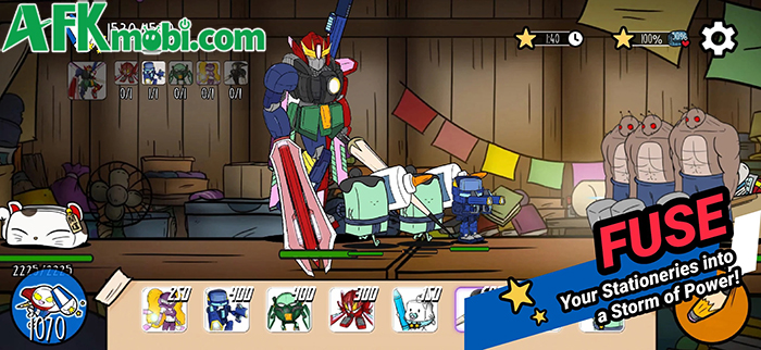 Cùng những anh hùng văn phòng phẩm đối mặt bọn kiến đen với game Stationery Heroes 4