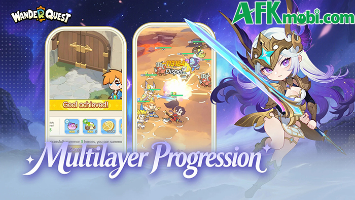 Tập hợp đội nhân vật bắt đầu những cuộc phiêu lưu, chiến đấu tại game Wander Quest 2