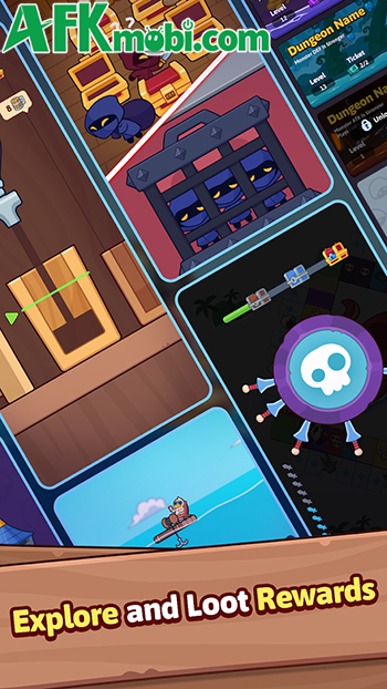 Lăn xúc xắc để phiêu lưu trên một bàn cờ board game trong Bounty Go! 2