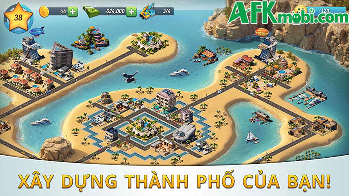 Game thủ sẽ được xây dựng một thành phố trên đảo trong City Island 5: Deluxe Go Build 0