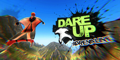 Bay bằng bộ đồ cánh dơi, tránh các chướng ngại vật trong game Dare Up Adrenaline Mobile