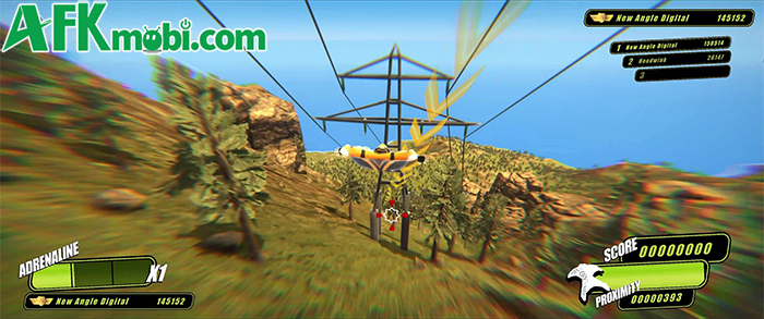 Bay bằng bộ đồ cánh dơi, tránh các chướng ngại vật trong game Dare Up Adrenaline Mobile 0