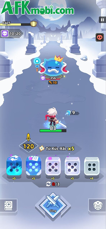 Tung xúc xắc để nhân vật chiến đấu với quái vật trong game casual roguelike Dicero 1 Tung xúc xắc để nhân vật chiến đấu với quái vật trong game casual roguelike Dicero 1