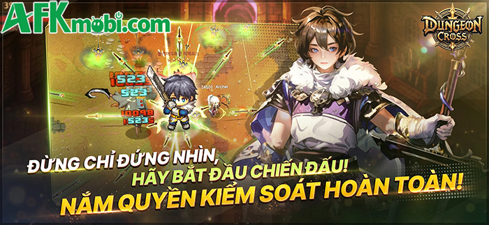 Dungeon Cross - Relic Hunter game MMORPG 2D cho bạn trở thành một nhà phiêu lưu 3