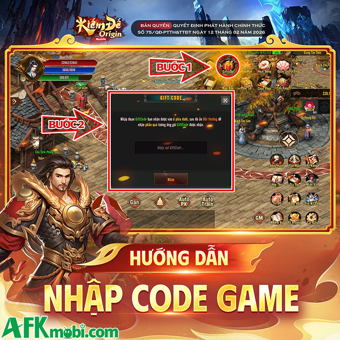 Tổng hợp gift code game Kiếm Đế Origin mới nhất trong tháng 0