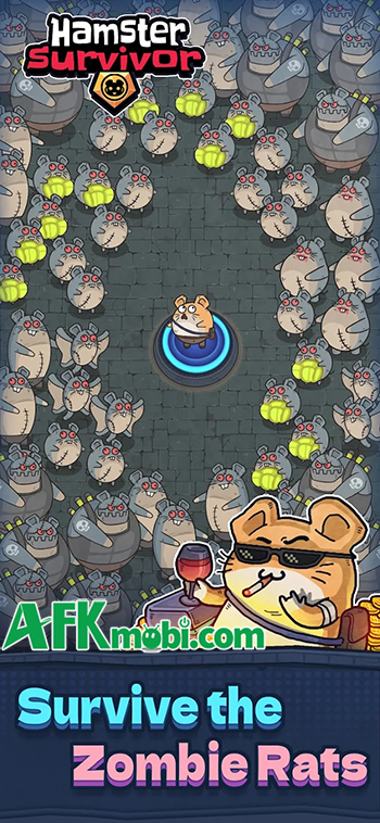 Giữ cho chú chuột Mickey sống sót trước bọn chuột zombie trong Hamster Survivor 0