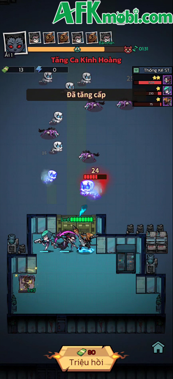 Ngủ để triệu hồi các anh hùng phòng thủ trong game Haunted Room: Sleep Survivor 2