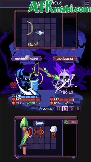 Sắp xếp balo cho anh hùng sử dụng chiến đấu trong game Overgeared Hero: Merge RPG 3