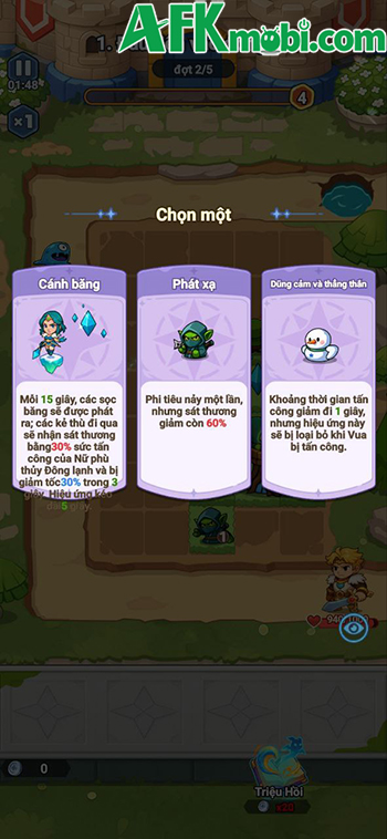 Triệu hồi các đơn vị ngẫu nhiên để dàn trận phòng thủ trong game Packlands Defense 3