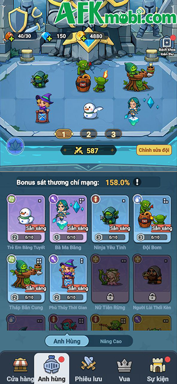 Triệu hồi các đơn vị ngẫu nhiên để dàn trận phòng thủ trong game Packlands Defense 5