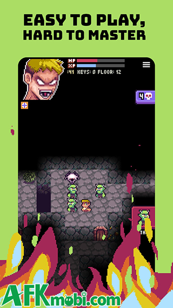 Tìm cách đến được tầng sâu nhất của hầm ngục trong game Slay the Dungeon 0