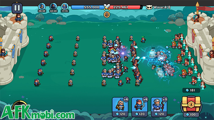 Warriors Go! Roguelike Battle game chiến thuật thả lính tự động kết hợp yếu tố roguelike 3