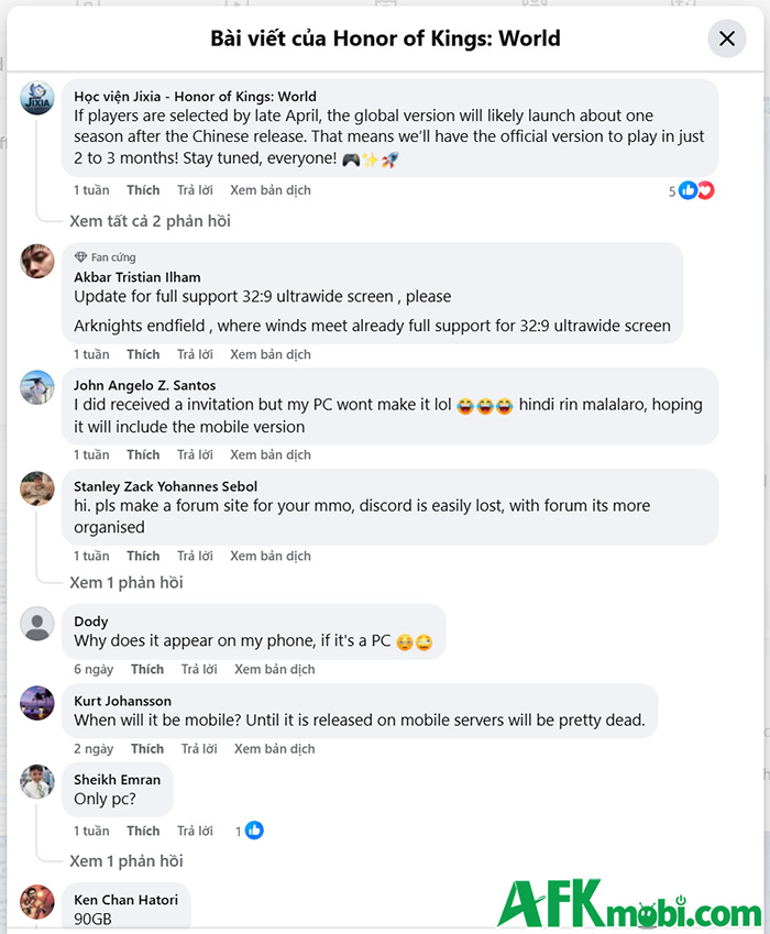 Cộng đồng game thủ sôi sục với tin tức mới về Honor of Kings: World 3