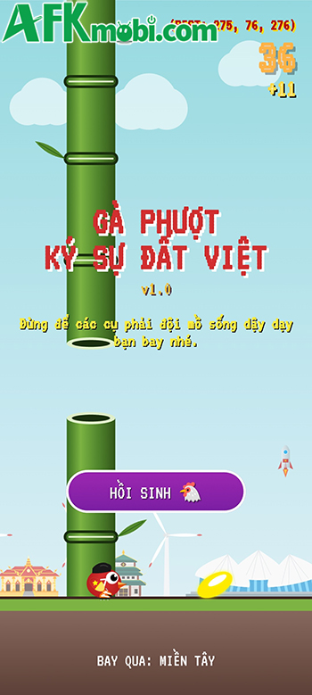 Gà Phượt - Ký Sự Đất Việt game casual lấy cảm hứng từ Flappy Bird kết hợp văn hóa Việt Nam 2
