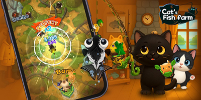Khu Câu Cá Mèo – Cat’s Fishfarm game casual mô phỏng mời bạn cùng mèo câu cá