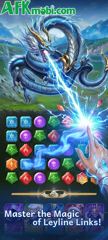 Nhấn liên kết các viên ngọc nguyên tố để chiến đấu với Leyline Heroes: Link Puzzle 3