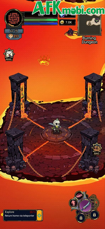 Bắt đầu cuộc hành trình phiêu lưu, chiến đấu trong vai một khô lâu với game Pantheland 0