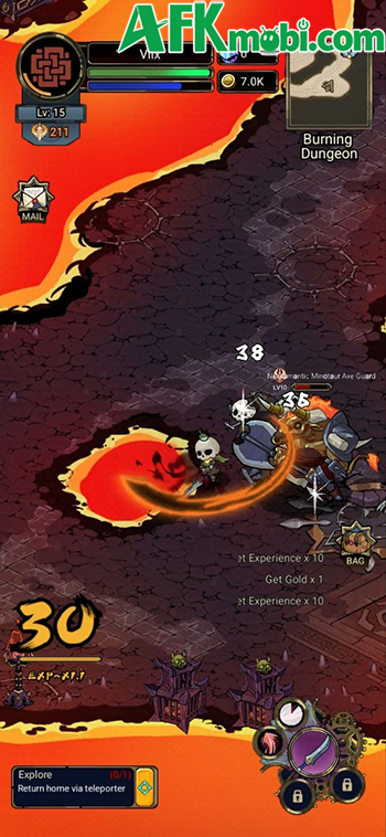 Bắt đầu cuộc hành trình phiêu lưu, chiến đấu trong vai một khô lâu với game Pantheland 1