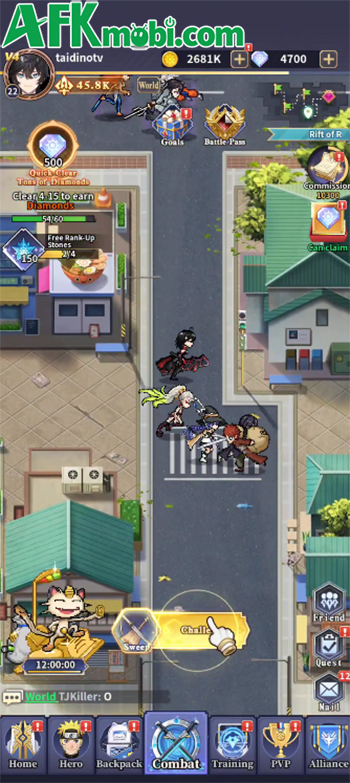 Pixel Idle: Showdown game đấu tướng chủ đề đa vũ trụ anime với phong cách đồ họa pixel 0