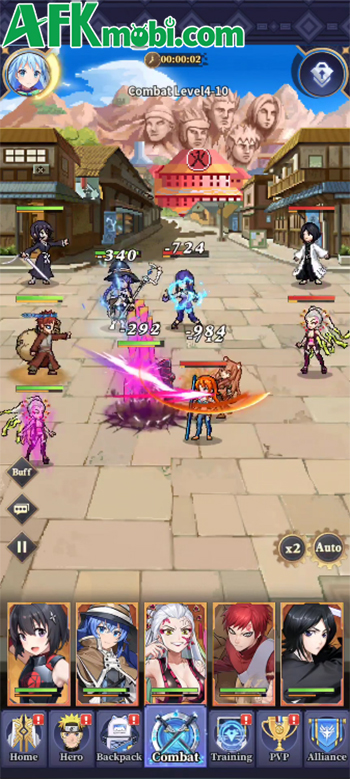 Pixel Idle: Showdown game đấu tướng chủ đề đa vũ trụ anime với phong cách đồ họa pixel 2