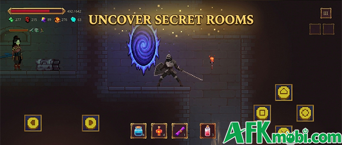 Chiến đấu khám phá hầm ngục tối trong game hành động cuộn cảnh Pixel Souls 3