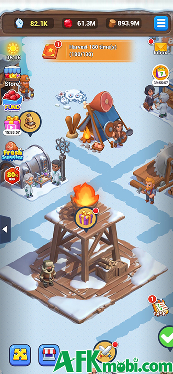 Gầy dựng khu căn cứ trong một thế giới băng giá vĩnh cửu tại game Snow Survival 0