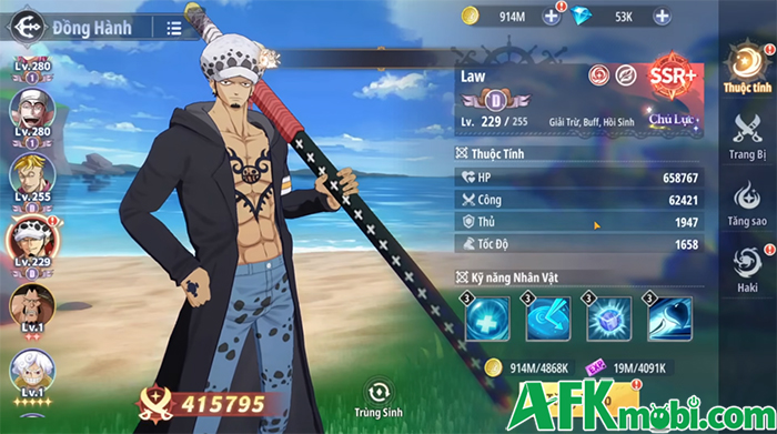 Top 5 tướng đáng để lựa chọn đầu tư nhất trong giai đoạn đầu của game Siêu Hải Tặc 1