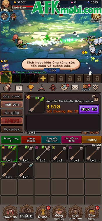 YAP (Tale of the Archer) game nhập vai nhàn rỗi cho bạn phát triển một cung thủ 1